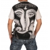 T-shirt etnica uomo Ganesh colorato - Grigia